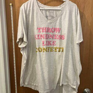Size 4X - Mighty Fine - Tan Short Sleeve Inspirational T-Shirt
